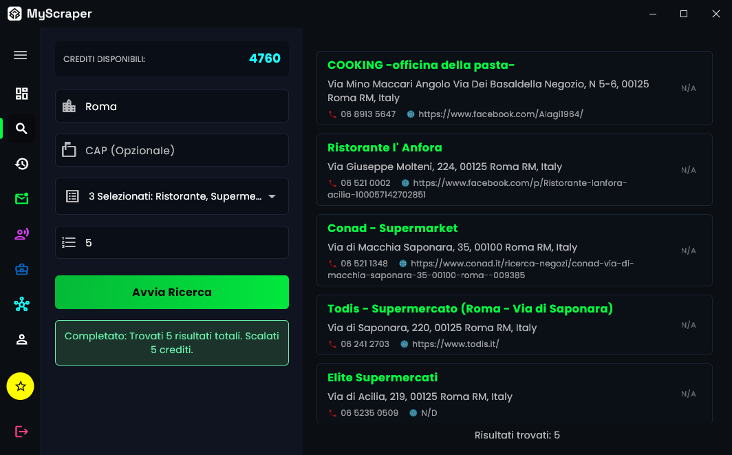 MyScraper Business Scraper